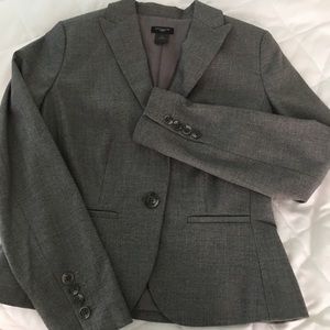 Ann Taylor Petite 0P Grey Jacket